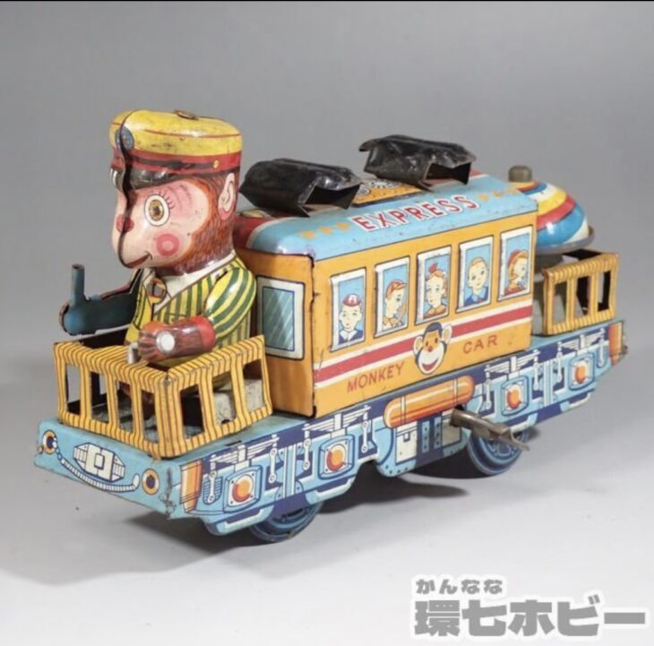 当時物 モンキー サル 鉄道 電車 日本製 ブリキ ジャンク