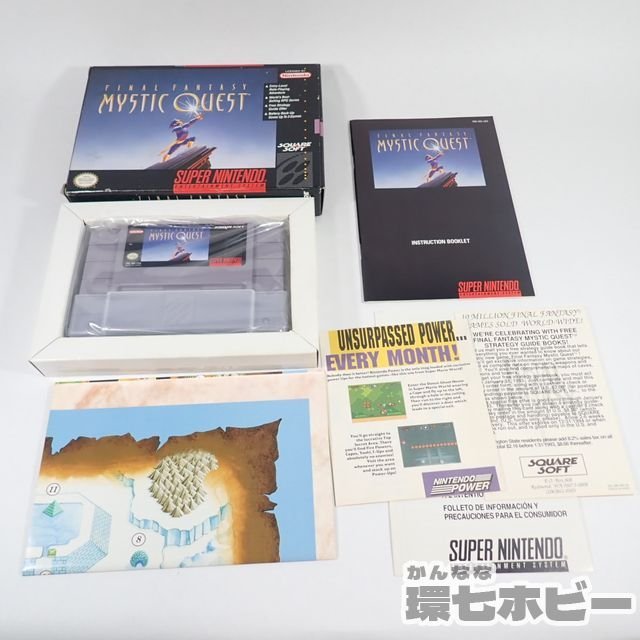 SNES スクウェア ファイナルファンタジーUSA MYSTIC QUEST 北米版 ソフト 箱・説明書あり 