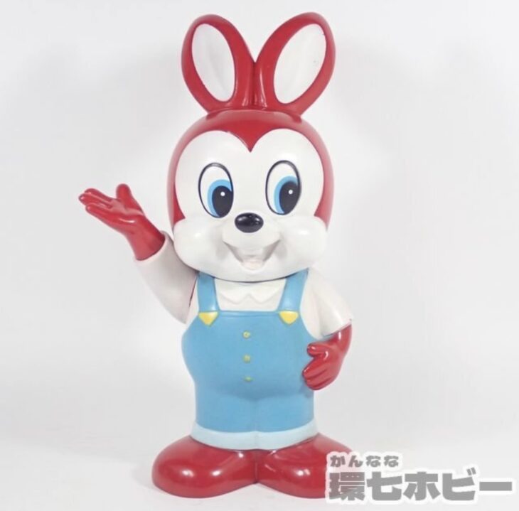 カウンターサイズ エスエス製薬 ピョンちゃん ソフビ 貯金箱 人形 全長約27cm