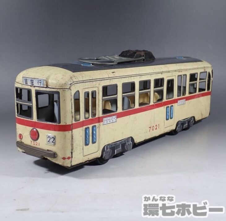 寺井商店 ダイヤ 鈴打都電 路面電車 7021 銀座～浅草 全長約38cm 日本製 ブリキ