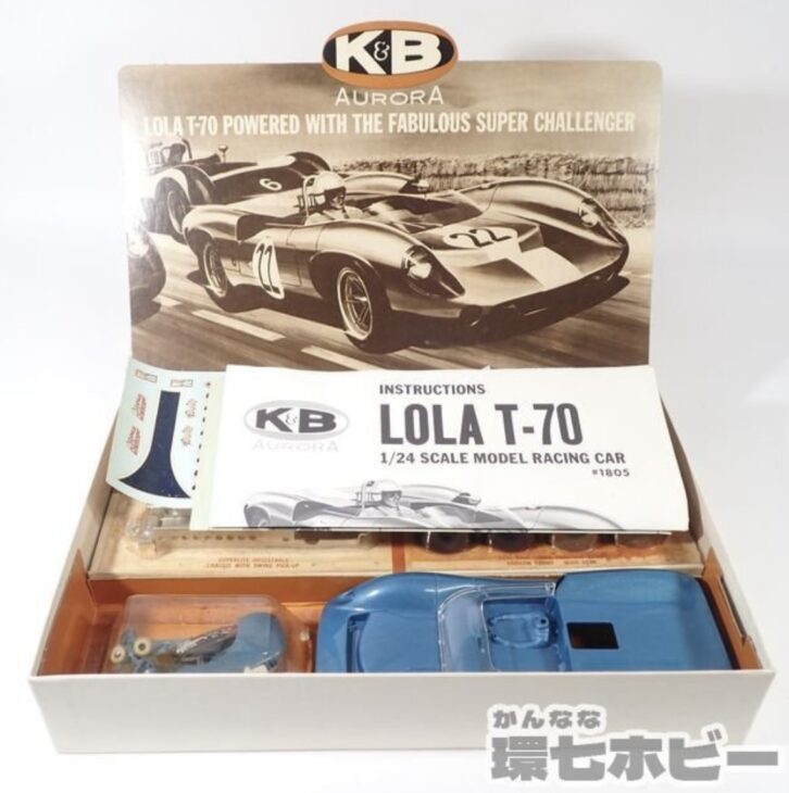 未組立 K&B オーロラ 1/24 ローラ T-70 AURORA LOLA レーシングカー スロットカー プラモデル キット