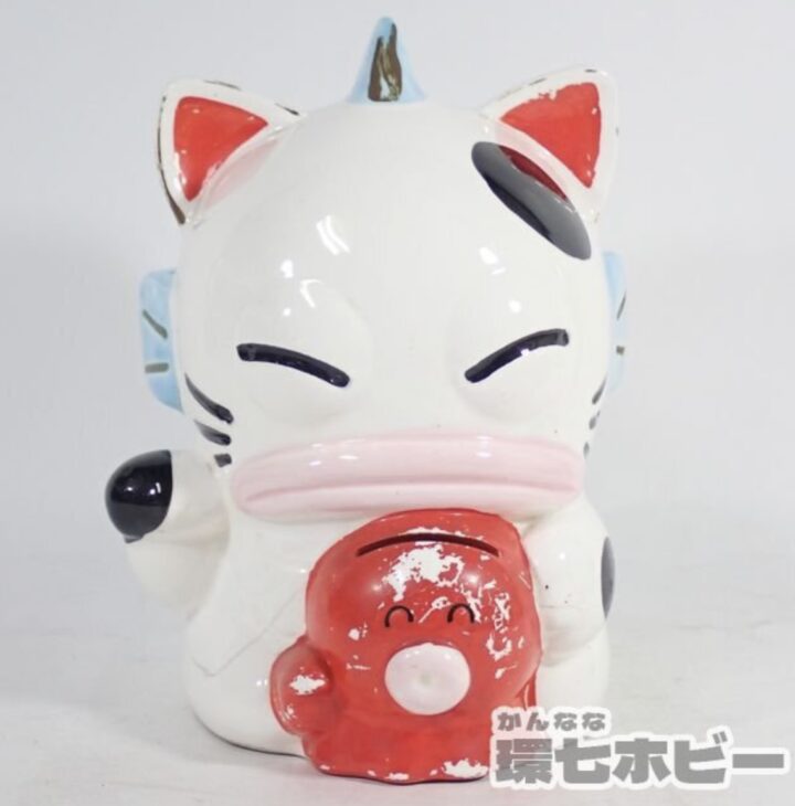 1985年 サンリオ ハンギョドン 忍者もんじゃ 招き猫 超金箱 陶器製 参考買取価格 ｜買取専門店 環七ホビー