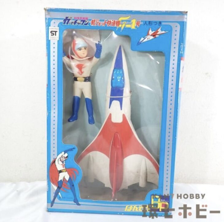 未使用 万創 ばんそう 科学忍者隊ガッチャマン 軽ジェット快速機 G-1号 戦闘機 人形つき