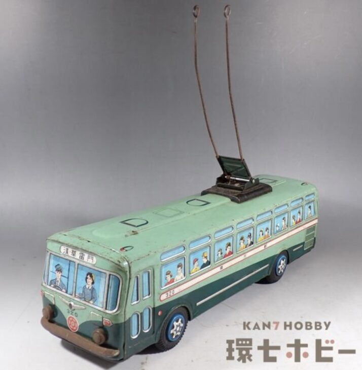 浅草玩具 A1 エーワン トロリーバス 浅草雷門 ブリキ 全長約38cm ジャンク
