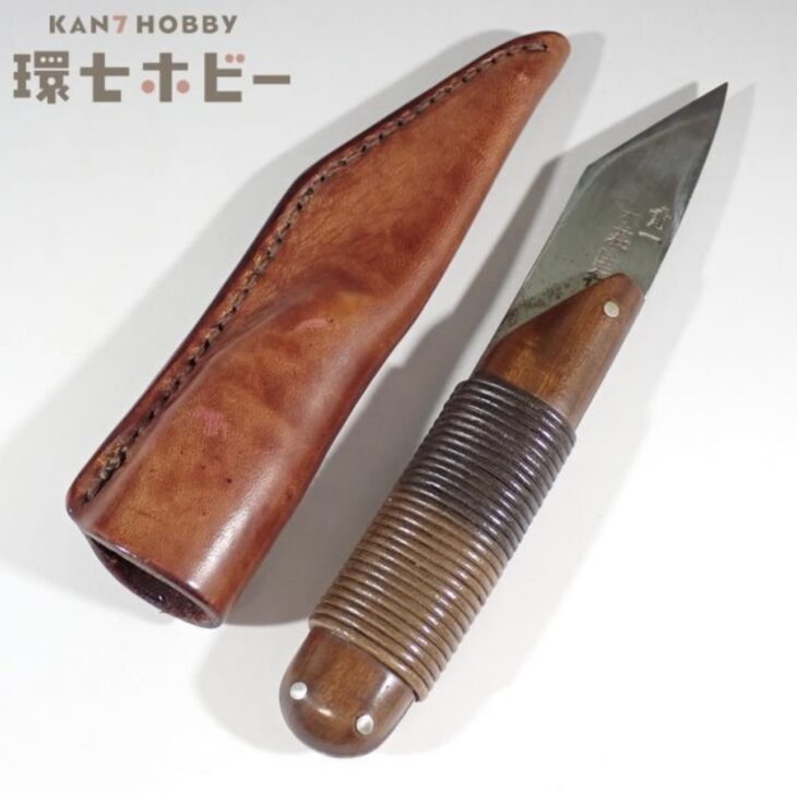 青一 本荘国行 ナイフ 小刀 革ケース付
