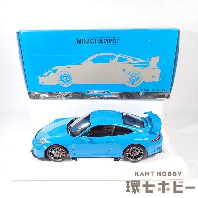 未使用 ミニチャンプス 1/18 ポルシェ 911 GT3 2013 ミニカー