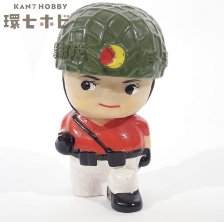 アスパラ製薬 忍者部隊月光 貯金箱 ソフビ 人形