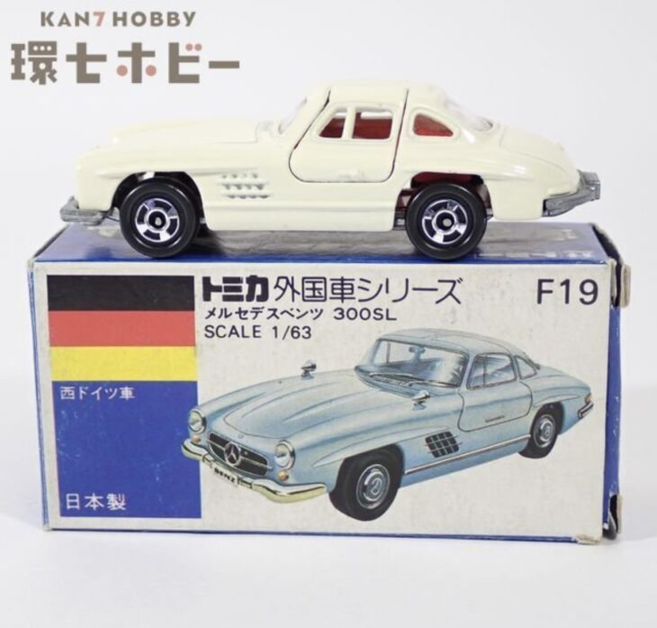青箱 トミカ F19 1/63 メルセデスベンツ 300SL 日本製 ミニカー