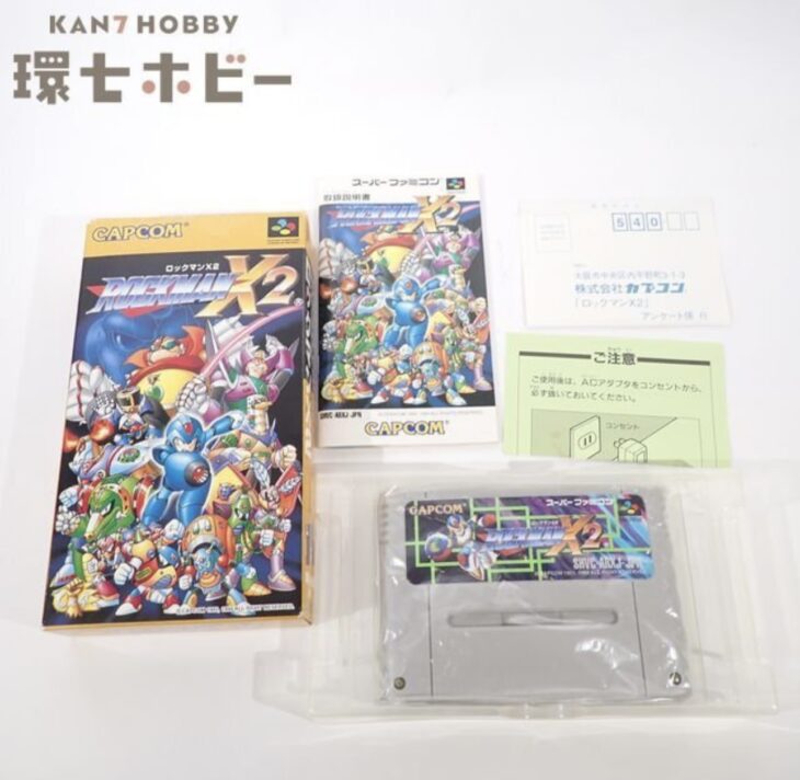 SFC ロックマンX2 箱・説明書・ハガキ有 スーパーファミコン ソフト