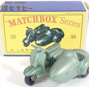 マッチボックス レズニー モータースクーター&サイドカー ミニカー