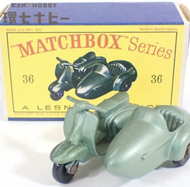 マッチボックス レズニー モータースクーター&サイドカー ミニカー