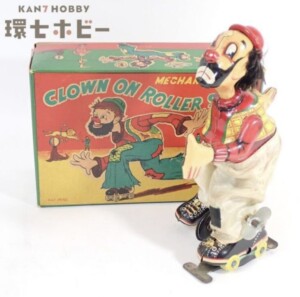 TPS 東京プレイシング商会 ピエロのスケーター 日本製 ブリキ ゼンマイ玩具