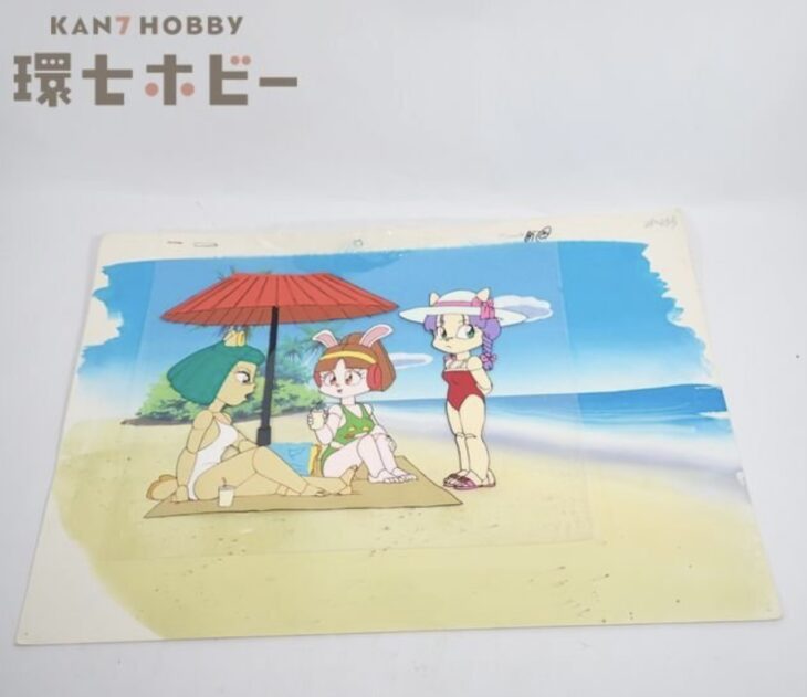 キャッ党忍伝てやんでえ 水着 セル画 背景付き