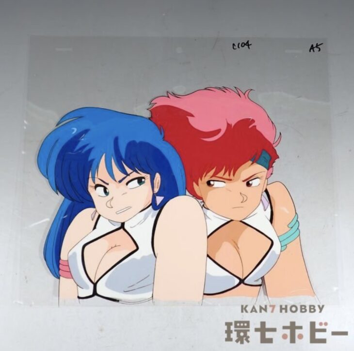 ダーティペア ケイ ユリ 睨み合い セル画