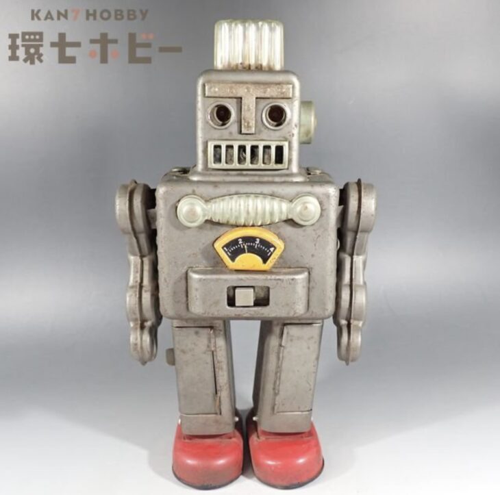 ヨネザワ スモーキングロボット ブリキ 日本製 全高約30cm ジャンク