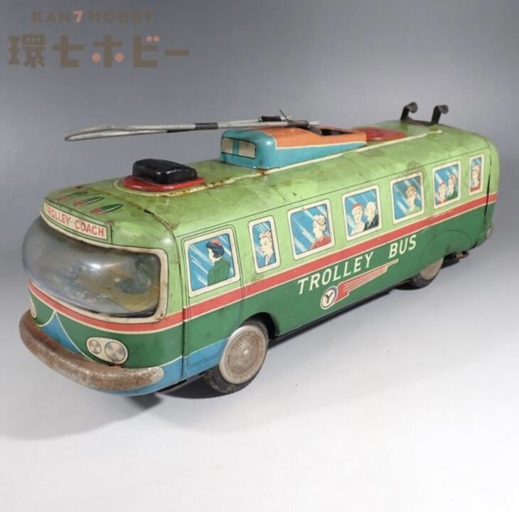 当時物 ヨネザワ トロリーバス ジャンク ブリキ