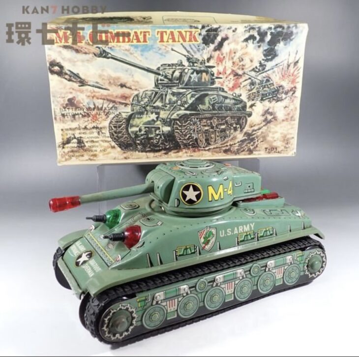 当時物 太陽工業 タイヨー M-4 シャーマン コンバットタンク 日本製 ブリキ