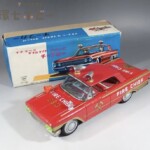 当時物 イチコー フォード 1961年式 ファイヤーチーフカー 消防車 日本製 ブリキ