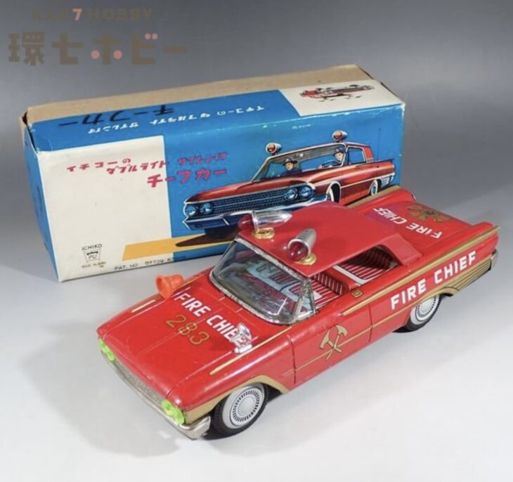 当時物 イチコー フォード 1961年式 ファイヤーチーフカー 消防車 日本製 ブリキ