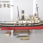 当時物 SAITO 斎藤製作所 港内タグボート ヘラクレス 1/40 大型木製船舶模型 スチームエンジン ラジコン