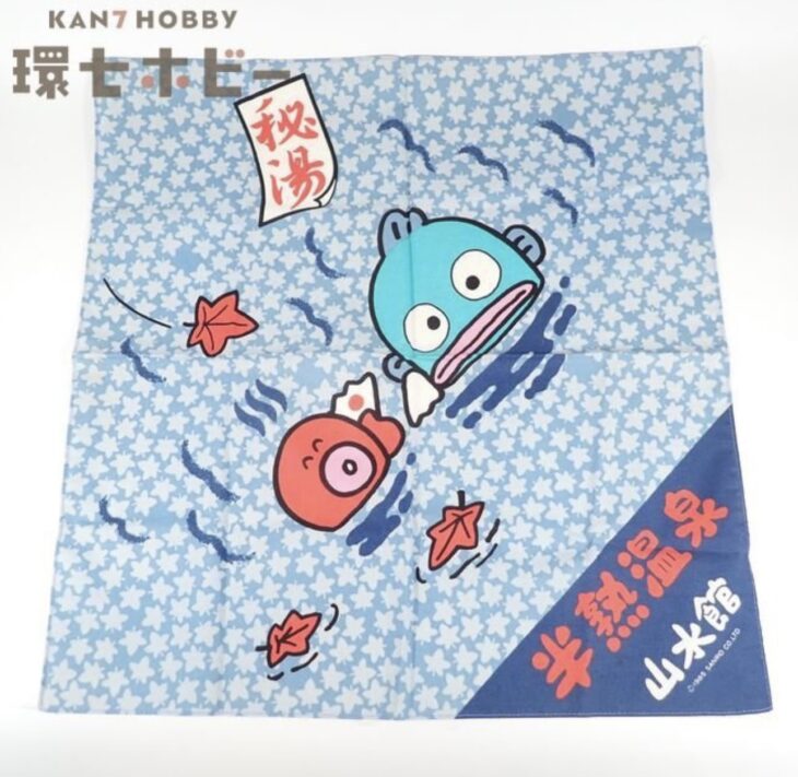 1985年 サンリオ ハンギョドン 半熟温泉 山水館 ハンカチ