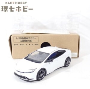 未使用 ディーラー純正 トヨタ プリウス 1/30 プラチナホワイトパールマイカ カラーサンプル ミニカー