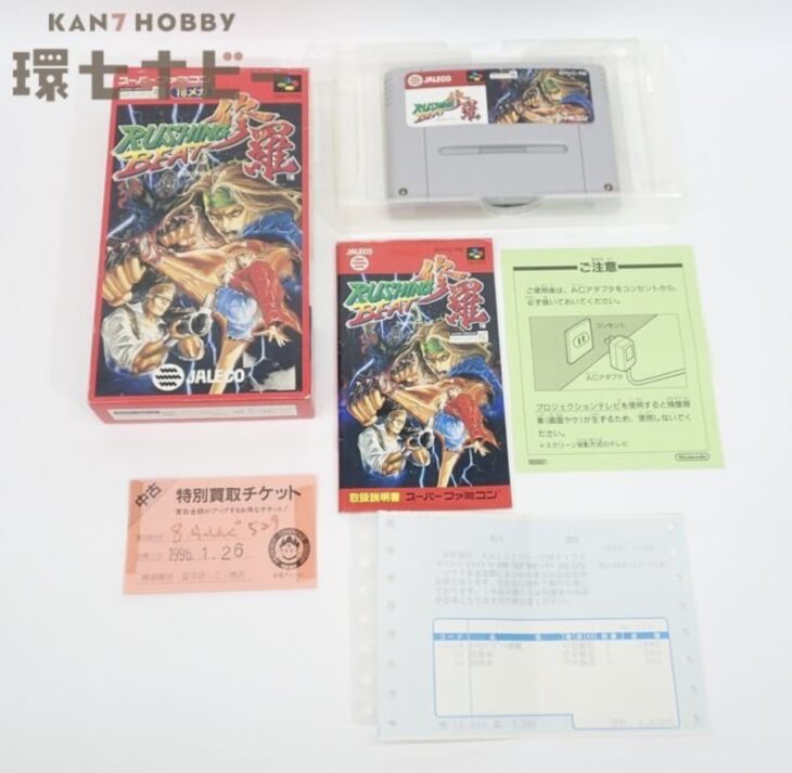 SFC ジャレコ ラッシング・ビート・修羅 箱・説明書有 スーパーファミコン ソフト