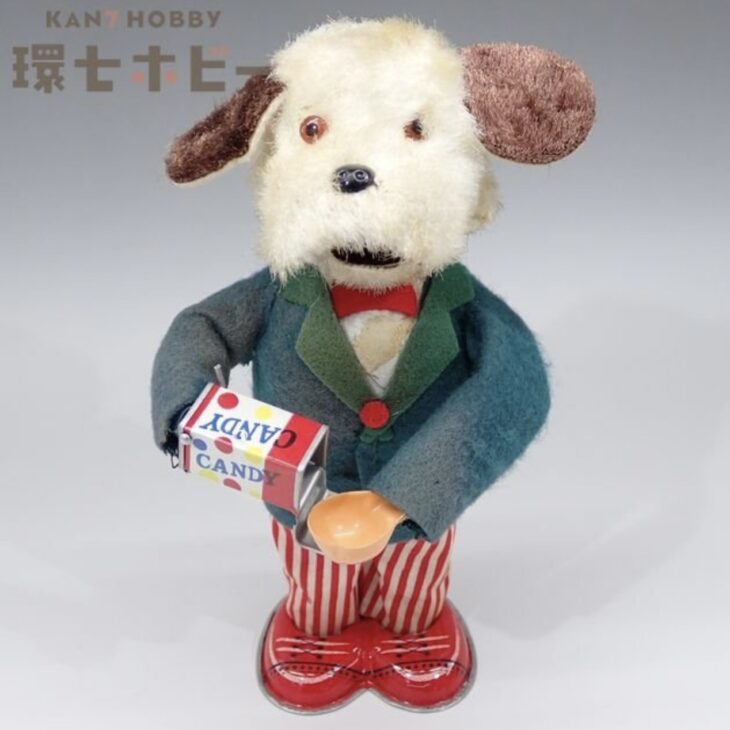 1950年代 アルプス商事 飴を食べる イヌ ゼンマイ 日本製 人形 ブリキ