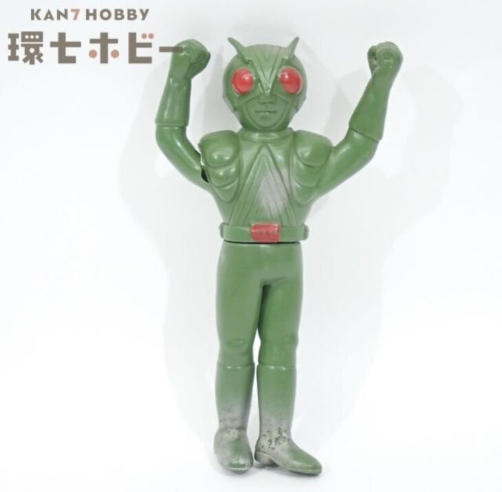 無版権 パチ 仮面ライダー ライダーマン ソフビ 割れ有 ジャンク 参考