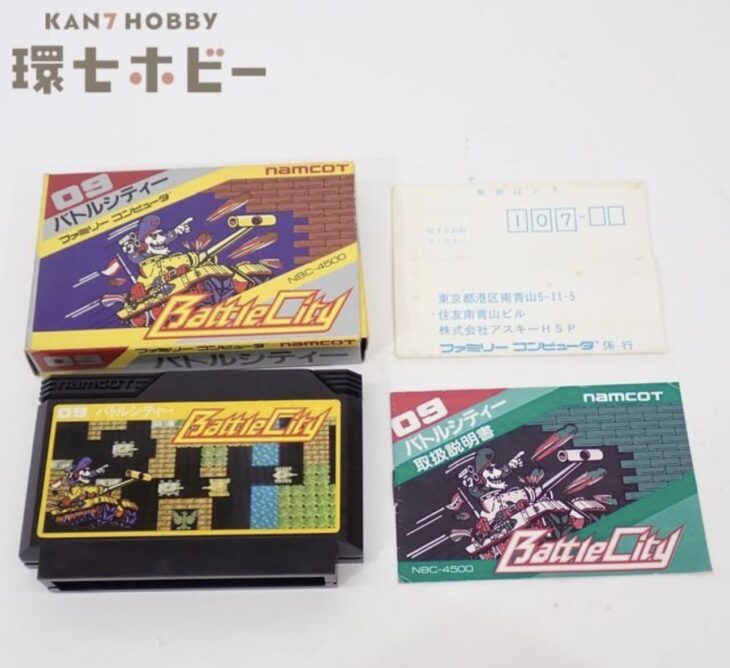 FC ナムコ バトルシティー ファミコン ソフト 箱・説明書ハガキ有