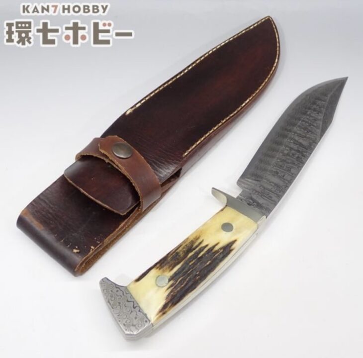 作家不明 ダマスカス シースナイフ