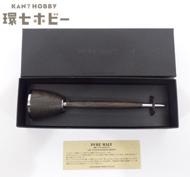 三菱鉛筆 ボールペン PURE MALT oak wood premium edition デスクペン 台座付 ボールペン 0.7 全世界1000本限定品