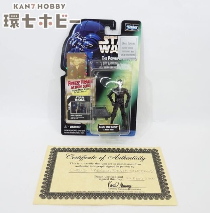 直筆サイン入り 未開封 ケナー スターウォーズ デススタードロイド フィギュア