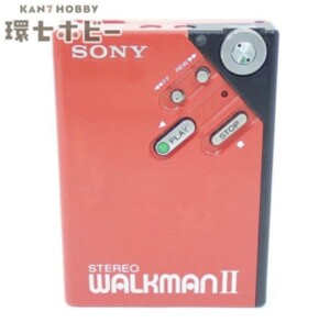 ソニー ステレオカセットプレイヤー ウォークマンⅡ WM-2 レッド ジャンク